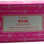Set of 12 Satya Rose Incense Stick Packs (15g Each)