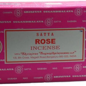 Set of 12 Satya Rose Incense Stick Packs (15g Each)