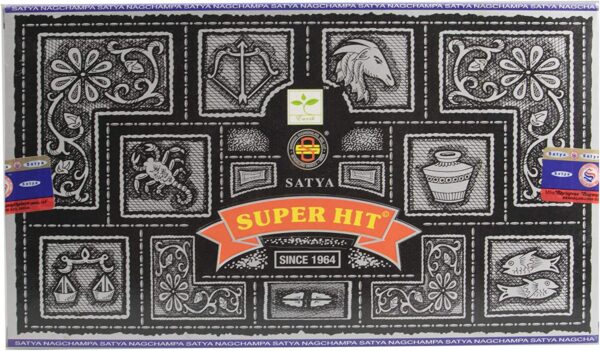 Set of 12 Satya Super Hit Incense Sticks 15g