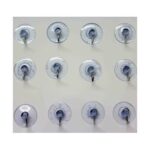 Set of 12 Vacuum Suction Hooks for Glass Windows
