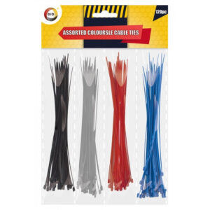 Set of 120 Cable Ties in Various Colors