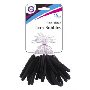 Set of 15 Thick Black Hair Ties