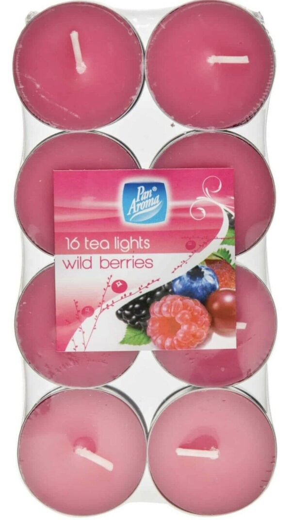 Set of 16 Pan Aroma Wild Berries Tea Lights