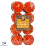 Set of 16 Salted Caramel Scented Tea Light Candles by Pan Aroma