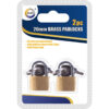 Set of 2 Brass Padlocks, 20mm