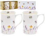 Set of 2 Busy Bees Mugs
