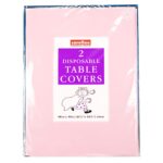 Set of 2 Caroline Pink Square Paper Table Covers, 90cm x 90cm
