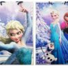 Set of 2 Extra Large Disney Frozen Glitter Gift Bags with Various Designs