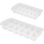 Set of 2 Metaltex Ice Cube Trays - 22 cm, Assorted Colors