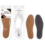 Set of 2 Pairs of Faux Leather Insoles