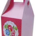 Set of 2 Vintage Rose and Polka Dot Gift Boxes/Bags for Cake, Sweets, Chocolate, Christmas, or Tea Party