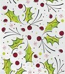 Set of 20 Holly-Themed Christmas Cellophane Bags