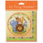 Set of 20 Jungle-Themed Party Napkins
