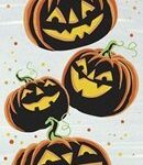 Set of 20 Pumpkin Grin Cellophane Bags