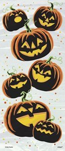 Set of 20 Pumpkin Grin Cellophane Bags