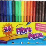 Set of 24 Fiber Tip Pens in Hanging Pack