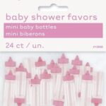 Set of 24 Mini Blue Baby Bottles