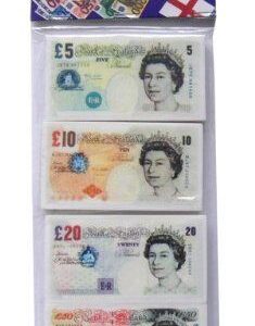 Set of 24 Novelty Erasers Featuring UK Currency Designs