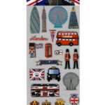 Set of 24 Varied London-Themed Stickers