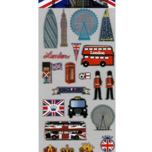 Set of 24 Varied London-Themed Stickers