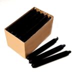 Set of 25 Black Dinner Candles