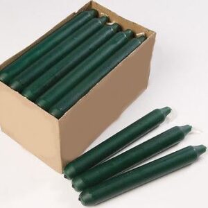 Set of 25 Green Dinner Candles