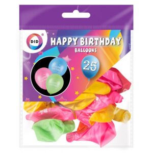 Set of 25 Happy Birthday Balloons