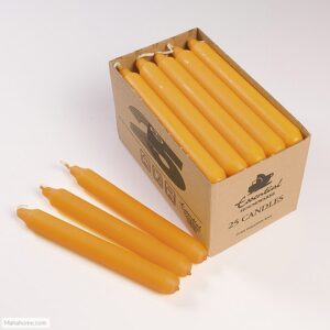 Set of 25 Orange Dinner Candles