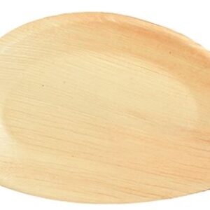 Set of 25 Oval Palm Leaf Plates, 26 x 17 cm