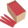 Set of 25 Red Dinner Candles