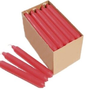 Set of 25 Red Dinner Candles