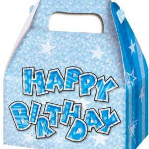 Set of 3 Blue Happy Birthday Party Boxes