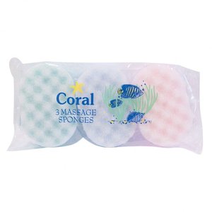 Set of 3 Coral Massage Sponges