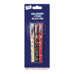 Set of 3 Designer Barrel Ballpoint Pens by Just Stationery