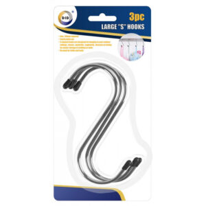 Set of 3 Large S-Shaped Hooks