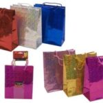 Set of 3 Medium Holographic Gift Bags - Various Colors