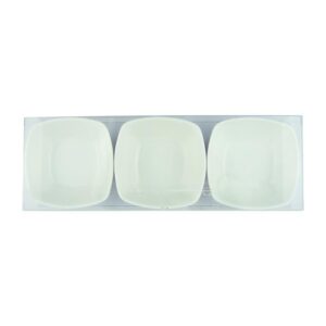 Set of 3 Rectangle Tapas Serving Bowls, 8cm