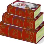 Set of 3 Santa-Themed Traditional Christmas Book Gift Boxes
