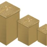 Set of 3 Silver Glitter Candle Boxes