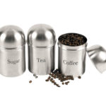 Set of 3 Stainless Steel Dome Canisters