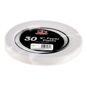 Set of 30 Paper Plates, 9 Inches