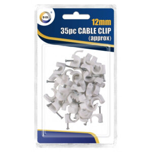 Set of 35 Cable Clips, 12mm