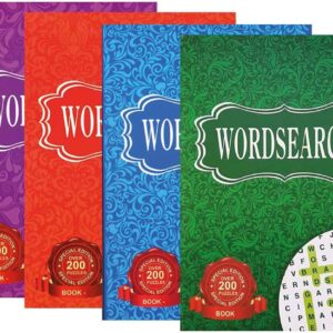 Set of 4 A5 Classic Wordsearch Books with 192 Pages