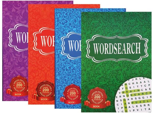 Set of 4 A5 Classic Wordsearch Books with 192 Pages