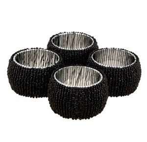 Set of 4 Black Napkin Rings