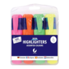 Set of 4 Chunky Neon Colored Highlighters by Just Stationery