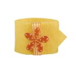 Set of 4 Napkin Rings with Orange Flowers