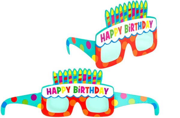 Set of 4 Paper Birthday Party Glasses