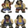 Set of 4 Pirate Magnets with Various Designs - Includes 4 Unique Styles!