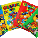 Set of 4 Shaped Coloring Books, 206mm x 280mm, 32 Pages Each